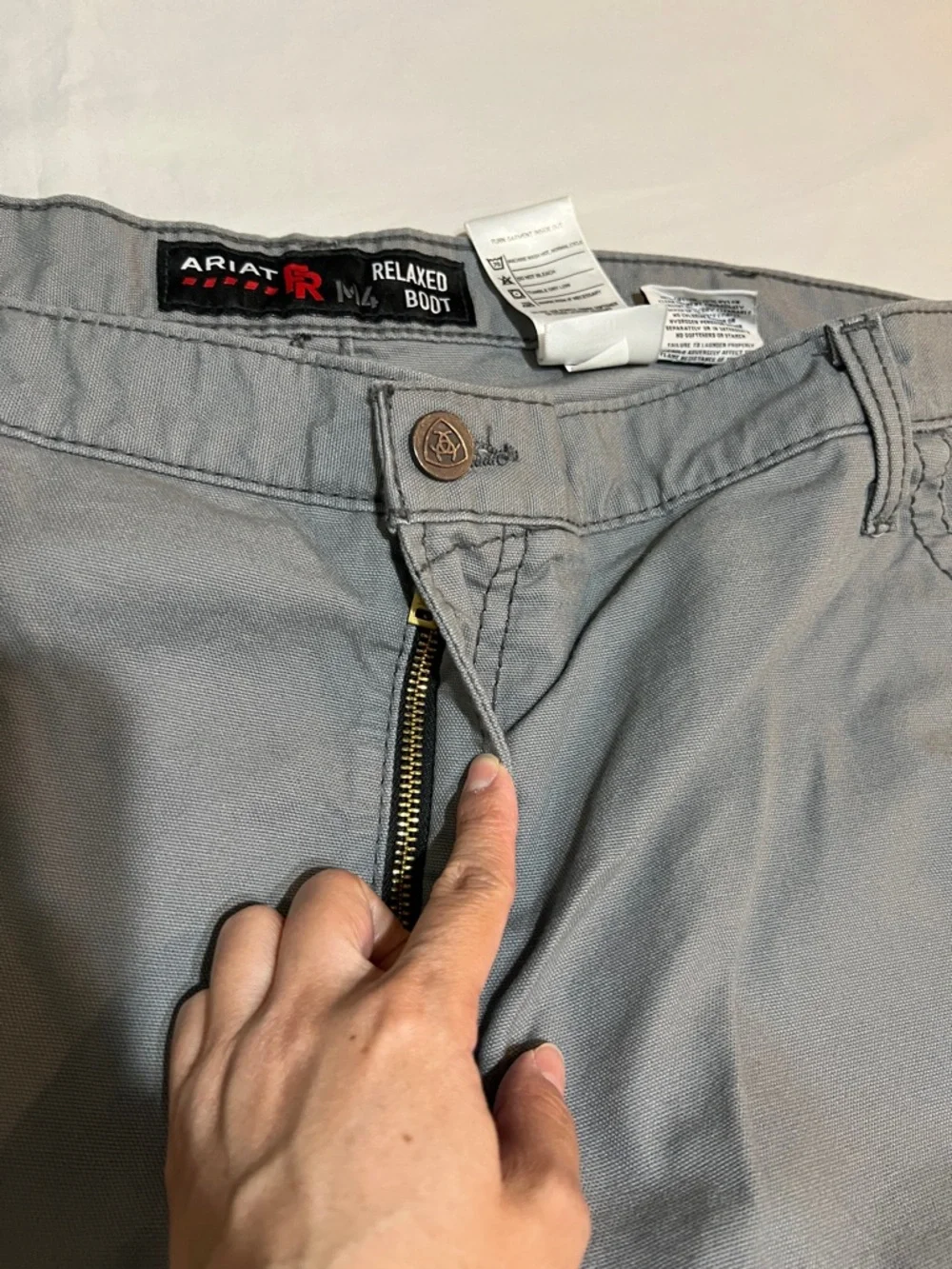 Ariat Work Workhorse FR‎ M4 Relaxed Bootcut Pants - Gray (42x32)